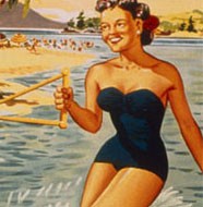 Les vacances (affiche du Club M&eacute;diterran&eacute;e, ann&eacute;es 1950)