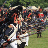 Lituanie 1812, reconstitution historique (photo : Brice Charton, Herodote.net)