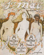 Le 1er mai, lithographie de Grandjouan pour l'Assiette au beurre (1906)
