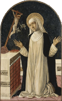 Sainte Catherine de Sienne recevant les stigmates du Crucifix (Matteo di Giovanni di Bartolo, vers 1430 - 1495), Musée du Petit Palais d'Avignon ) Sainte Catherine de Sienne recevant les stigmates du Crucifix (Matteo di Giovanni di Bartolo, vers 1430 - 1495), Musée du Petit Palais d'Avignon )