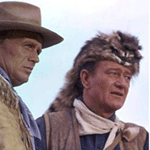 John Wayne dans le r&ocirc;le de David Crockett (Alamo, 1960)