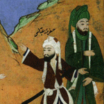 Ali et son oncle Abbas s'adressent aux fid&egrave;les, Le Miracle des Abeilles, Siyar-i Nabi, La Vie du proph&egrave;te (manuscrit ottoman du XVIe si&egrave;cle, Louvre)