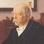 Le comte Otto von Bismarck, chancelier de Prusse (photo colori&eacute; de 1866)