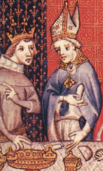 Banquet offert par Charles V &agrave; son oncle l'empereur Charles IV en 1378