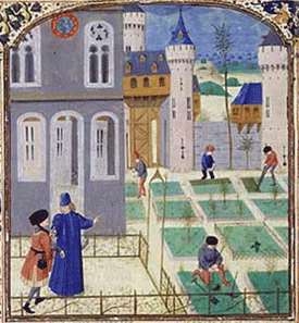 Le Potager, Pier de Crescenzi, Livre des prouffitz champestres et ruraulx, vers 1480-1485, Flandre (Bruges), BnF, Paris. Le Potager, Pier de Crescenzi, Livre des prouffitz champestres et ruraulx, vers 1480-1485, Flandre (Bruges), BnF, Paris.