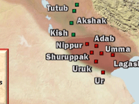 M&eacute;sopotamie : l'&acirc;ge des cit&eacute;s-&Eacute;tats, une carte anim&eacute;e de Vincent Boqueho pour Herodote.net