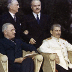 Attlee, Truman et Staline &agrave; la conf&eacute;rence de Potsdam en juillet 1945