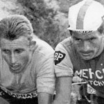 Jacques Anquetil et Raymond Poulidor dans les ann&eacute;es 1960