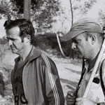 Le docteur Edmond Simeoni et un militant ind&eacute;pendantiste pendant l'occupation de la cave d'Al&eacute;ria (DR)