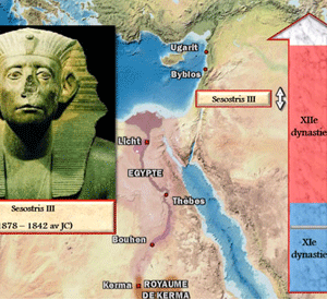 &eacute;gypte : le Moyen Empire, une carte anim&eacute;e de Vincent Boqueho pour Herodote.net