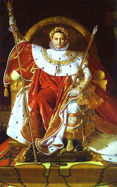 Napoléon en grand costume impérial, par Jean Auguste Dominique Ingres (musée de l'Armée, Paris)