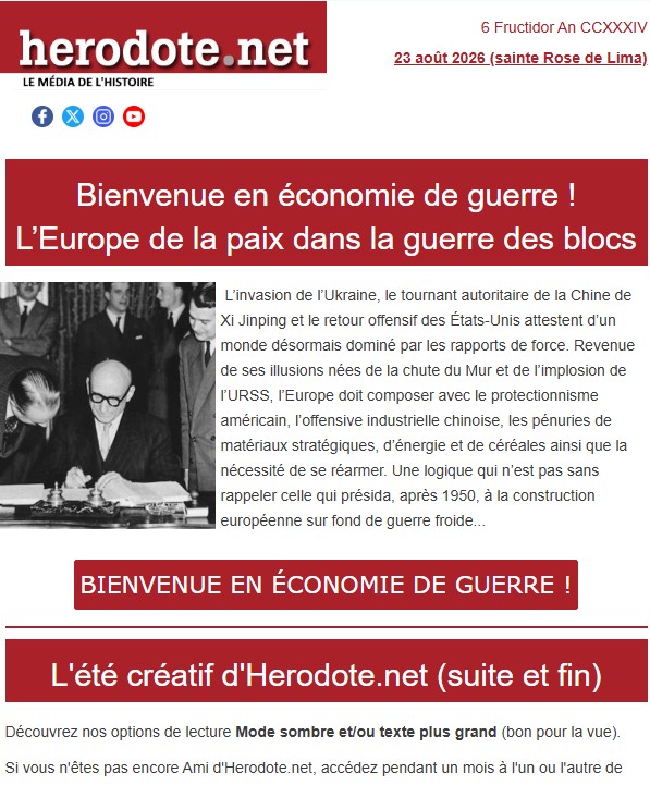 Notre lettre de cette semaine