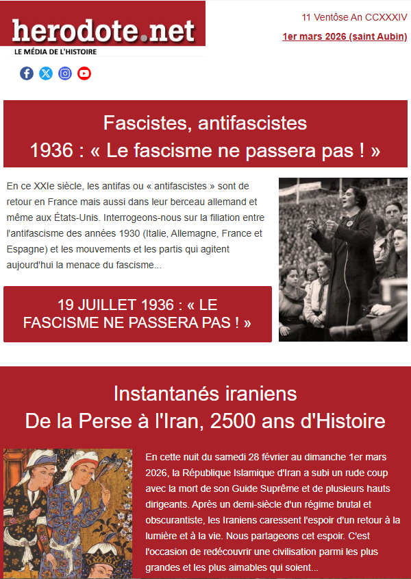 Notre lettre de cette semaine