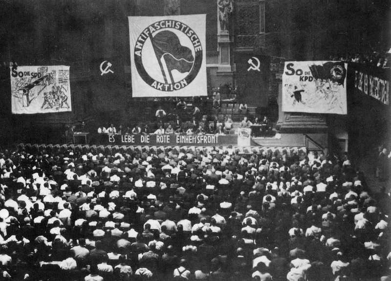 Conf&eacute;rence Antifa &agrave; Berlin en 1932
