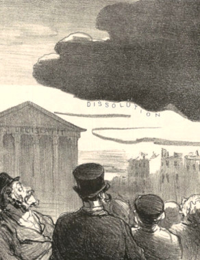 Le nuage noir de la dissolution, Honoré Daumier, 1870.