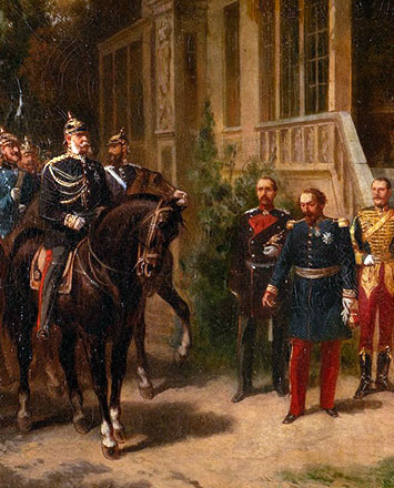 Napoléon III se rend au roi Guillaume de Prusse après la bataille de Sedan (1870)