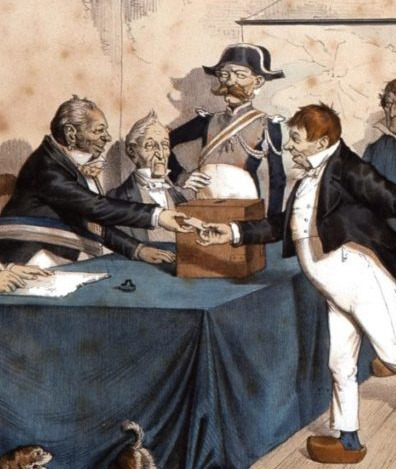 Bureau de vote sous le Second Empire