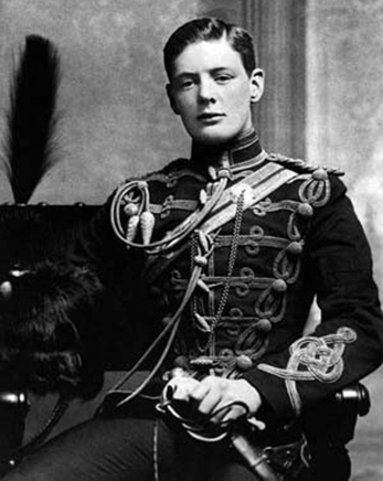 Le lieutenant de cavalerie Winston Churchill (1895).