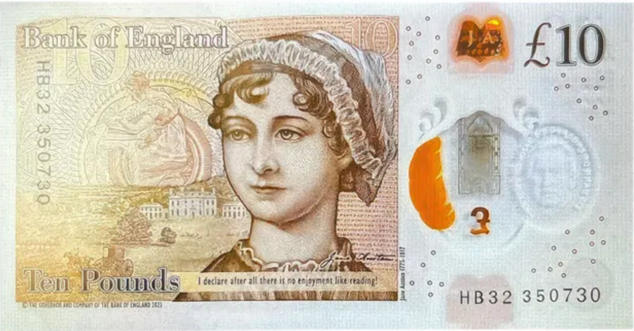 Billet de dix livres sterling à l?effigie de Jane Austen, mis en circulation en 2017