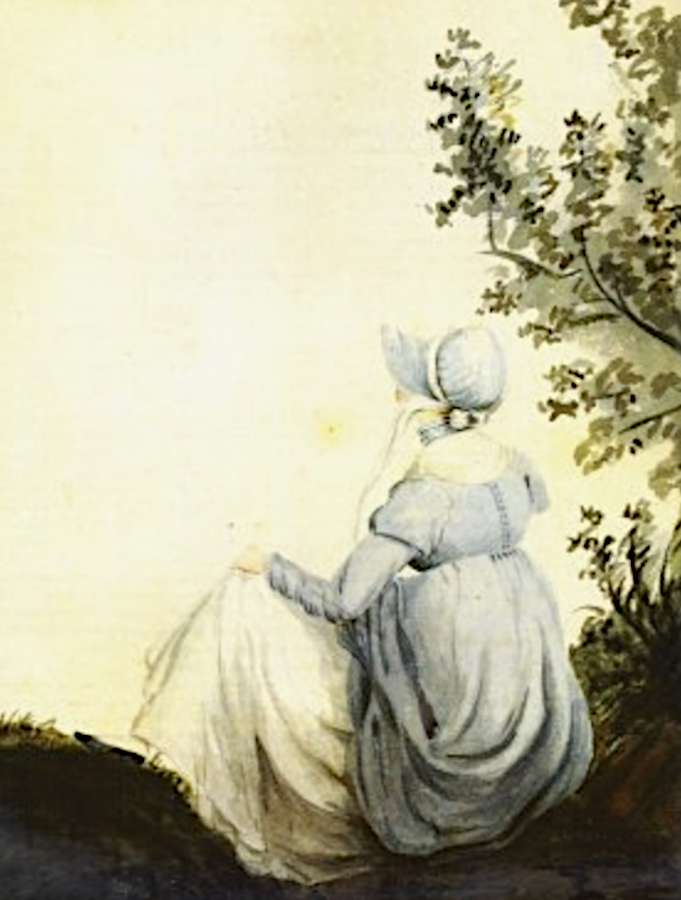 Cassandra Austen, Portrait de Jane Austen vue de dos, 1804, Cambridge University Press.
