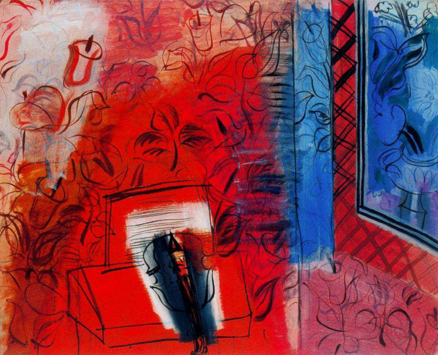 Raoul Dufy, Nature morte au violon : hommage à Bach, 1952, Paris, Centre Pompidou.