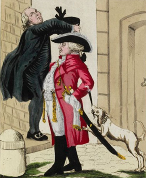 Anonyme, Mr Mirabeau pret à partir pour Aix la Chapelle Coeffé du Chapeau / de l'Aristocratie par son ami et Collegue l'Abbé Maury, fin XVIIIe siècle, Paris, musée du Louvre.