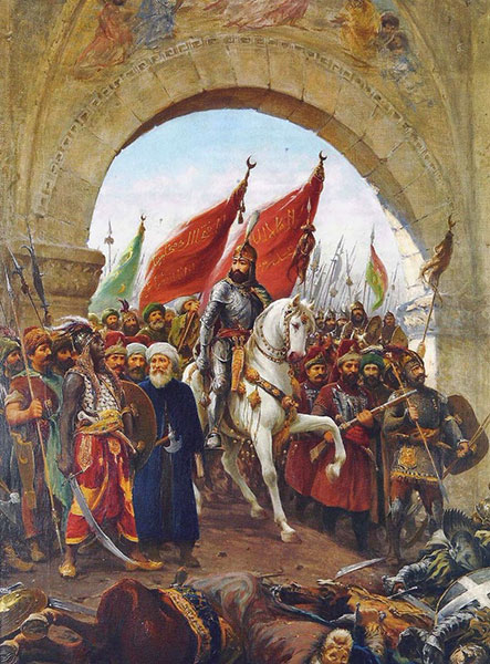 Fausto Zonaro, Entrée de Mehmed II à Constantinople, XIXe siècle.