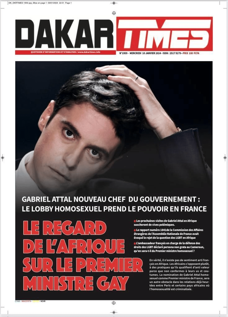 Couverture du magazine Times Dakar (Sénégal) en janvier 2024
