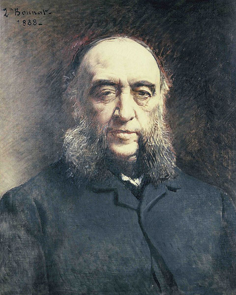 Léon Bonnat, Jules Ferry, 1888, Saint-Dié-des-Vosges, musée Pierre-Noël. Agrandissement : Jean-François Raffaëlli, Georges Clemenceau prononçant un discours dans une réunion électorale, vers 1885.