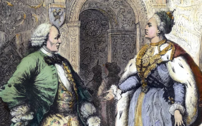 Diderot et Catherine II, gravure du XIXe siècle