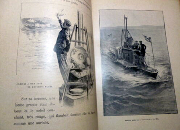 Les Robinsons sous-marins par le capitaine Danrit, 1908, illustrations de G Dutriac.