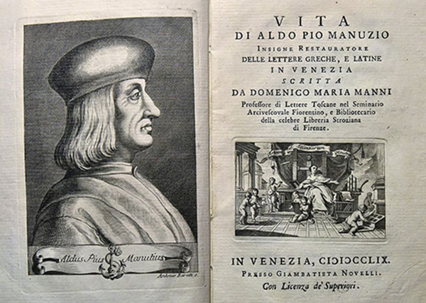 Vita d'Aldo Pius Manuzio.