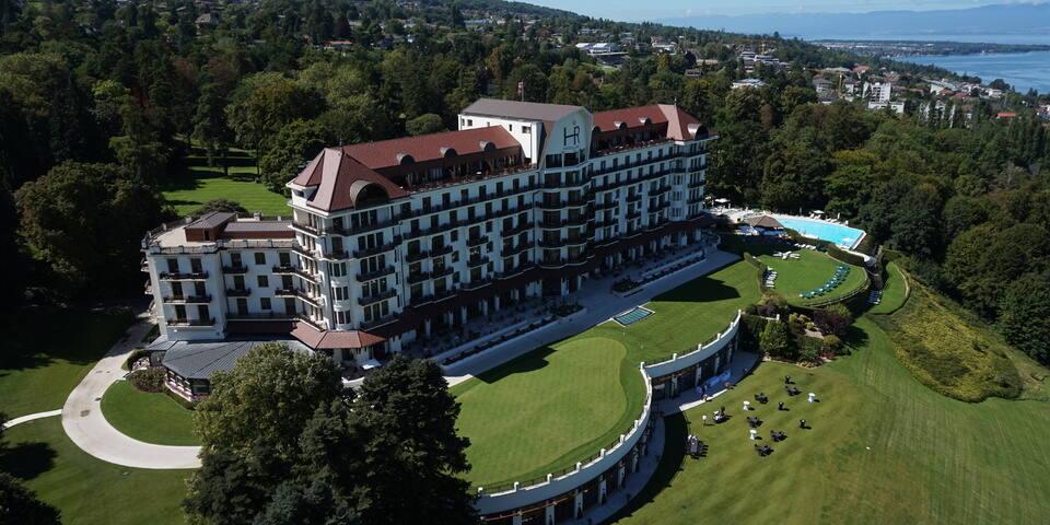 L'Hôtel Royal à Évian-les-Bains, où se déroule le G7 (15-17 juin 2026)