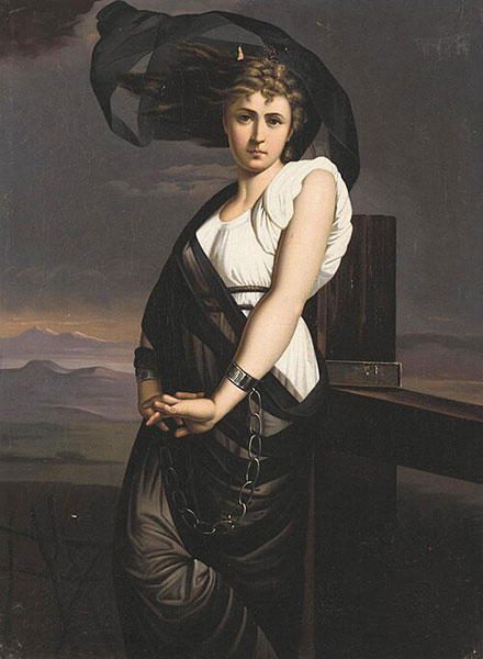 Zoé-Laure de Chatillon, Salon de 1875, n°433 : l'Esclave. Allégorie de l'annexion de l'Alsace-Lorraine en 1871.