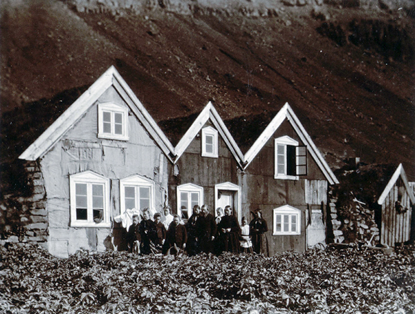 Familles islandaises, vers 1900.