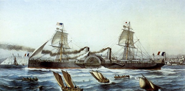 L'Impératrice Eugénie, rebaptisé Atlantique après la chute de l'empereur Napoléon III, collection Ecomusée de Saint-Nazaire.