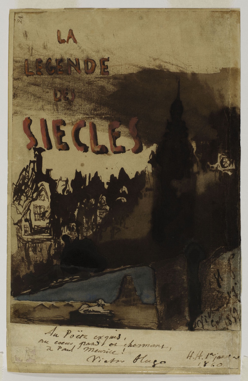 Victor Hugo, Frontispice pour La L&eacute;gende des Si&egrave;cles, plume et lavis d'encre brune sur crayon de graphite, encre noire ?, gouache,  1859 &copy; Maisons de Victor Hugo Paris-Guernesey Paris Mus&eacute;es