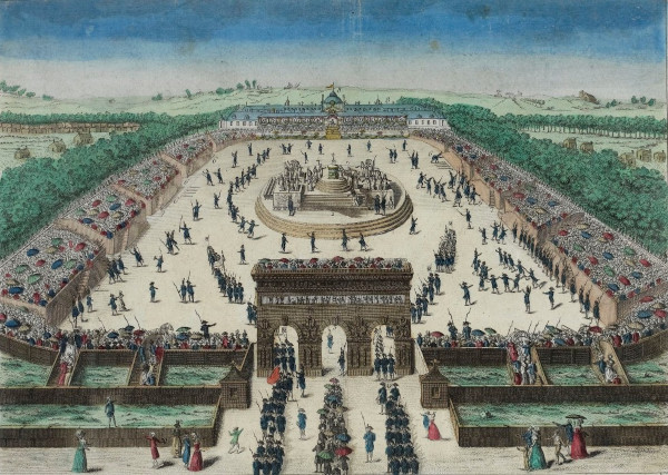 &ecirc;te de la F&eacute;d&eacute;ration, le 14 juillet 1790 au Champ-de-Mars, Vizille, mus&eacute;e de la R&eacute;volution fran&ccedil;aise. Agrandissement : F&ecirc;te de la F&eacute;d&eacute;ration, Isidore Stanislas Helman d'apr&egrave;s Charles Monnet, 1790, Paris, BnF.