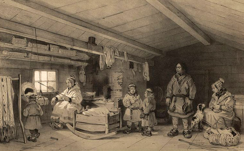 Voyages de la Commission scientifique du Nord, en Scandinavie, en Laponie, au Spitzberg et aux Feröe, vers 1852, bibliothèque nationale de Norvège.