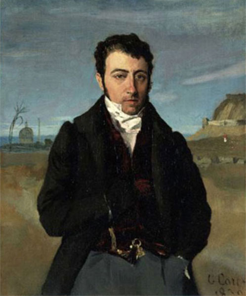 Jean-Baptiste Camille Corot, François Auguste Biard, 1830, musée d'Art et d'Histoire de Genève. Agrandissement : Gravure du peintre François Auguste Biard, vers 1880, Paris, BnF, Gallica.