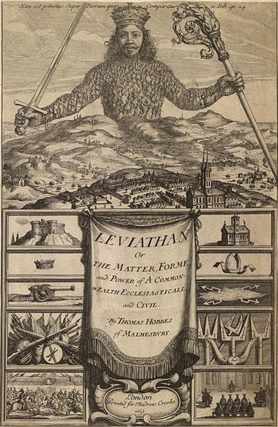 Frontispice du Leviathan de Thomas Hobbes (1651, gravé par Abraham Bosse)
