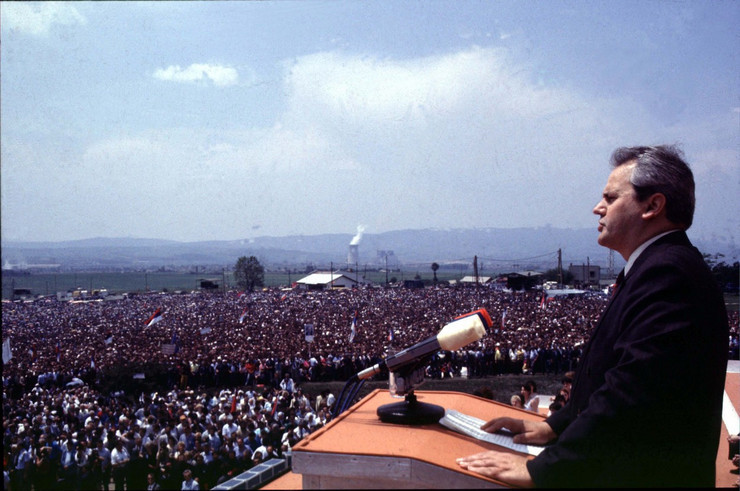 Slobodan Milosevic, le 28 juin 1989 à Kosovo Polié