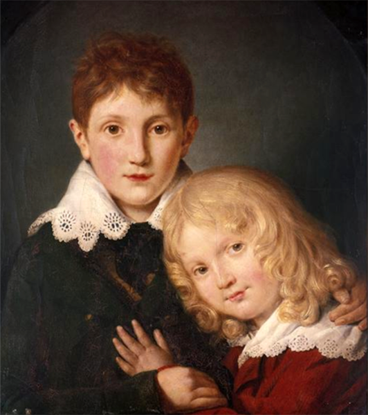 Fortuné Dufau, Paul et Alfred de Musset enfants, 1813, Paris, musée Carnavalet.