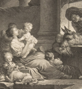 'après Fragonard, L'Heureuse fécondité, XVIIIe siècle, New York, Metropolitan Museum of Arts.