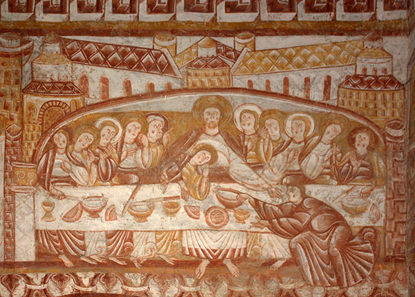 La Cène. Agrandissement : Enlèvement de saint Martin.