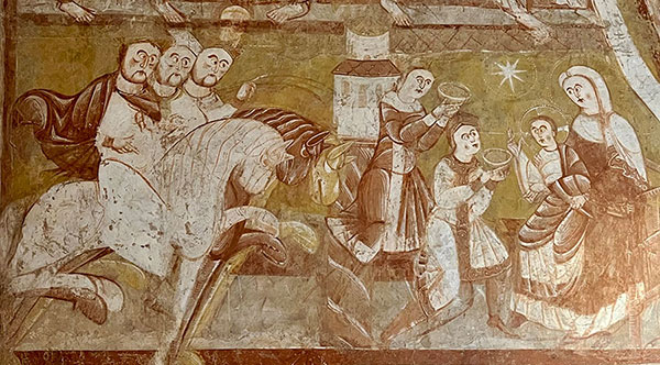 Les Rois mages. Agrandissement : Le Baiser.