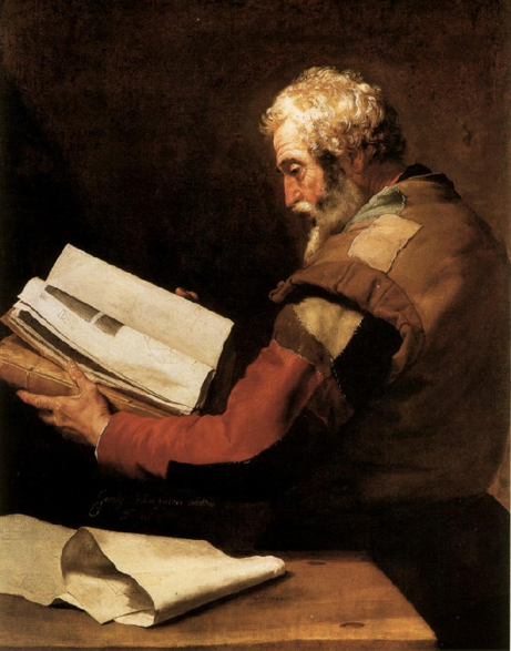 José de Ribeira, Anaxagore, 1636, coll. particulière. Agrandissement : L?Amitié de Périclès pour Anaxagore, Jean-Charles Nicaise Perrin, XVIIIe siècle, Montargis, musée Girodet.