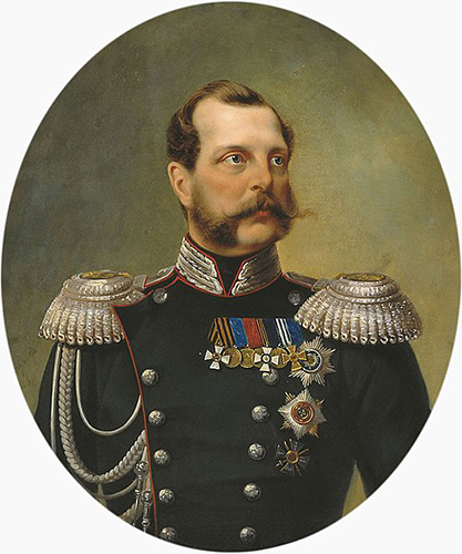 Portraits d'Alexandre II par Nikolai Andrejewitsch Lawrow et Ivan Tyurin, Moscou, musée russe.