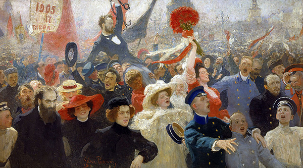 Manifestation du 17 octobre 1905,  Ilia Répine, Saint-Pétersbourg, musée de l'Ermitage.