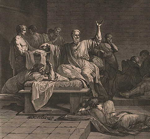 Jean François Pierre Peyron, La mort de Socrate, 1790, Pays-Bas, Rijksmuseum.